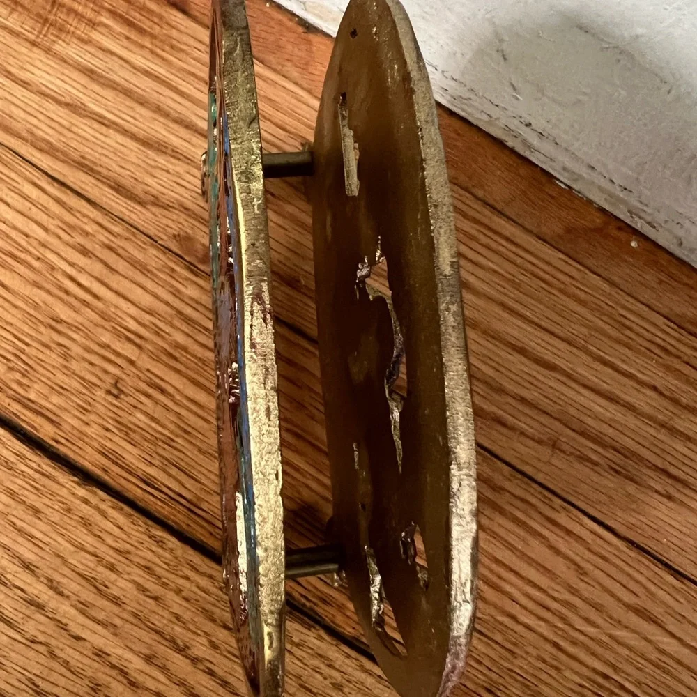 Vintage Brass Jerusalem Biblical Souvenir Napkin Holder